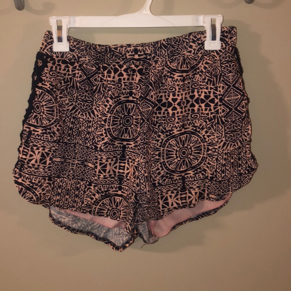 Navy and pink shorts